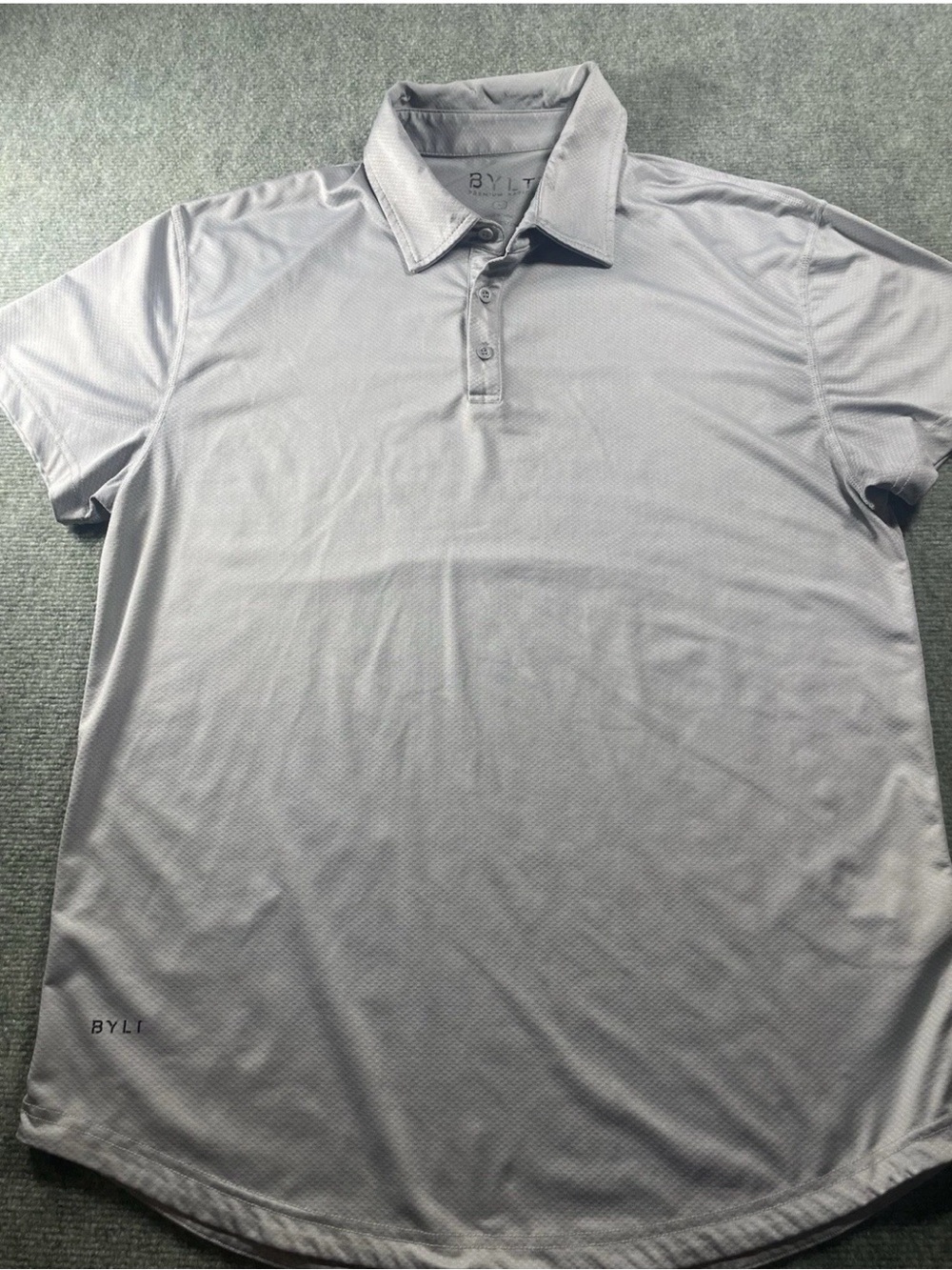 BYLT Basics Light Gray Performance Polo